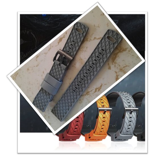 22mm Quick Release Replacement Watch Strap/Band - NWT! Gray, Dragon Scales - Picture 16 of 16